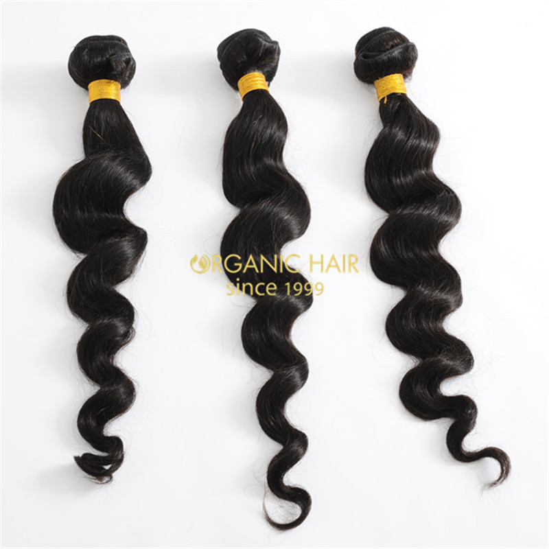 Peruvian loose wave human hair weave